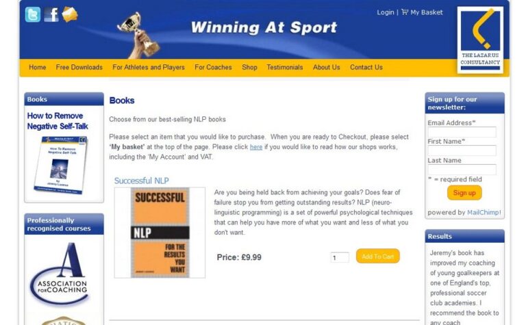 Winning At Sport – eCommerce Website Design