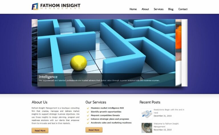 Fathom Insight Management – Website Development