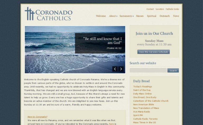 Coronado Catholics – Website Design & Development