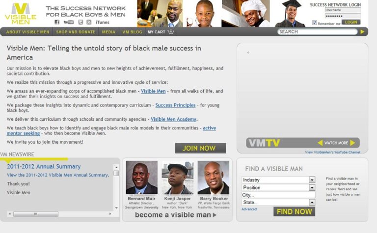 Visible Men Website Maintenance