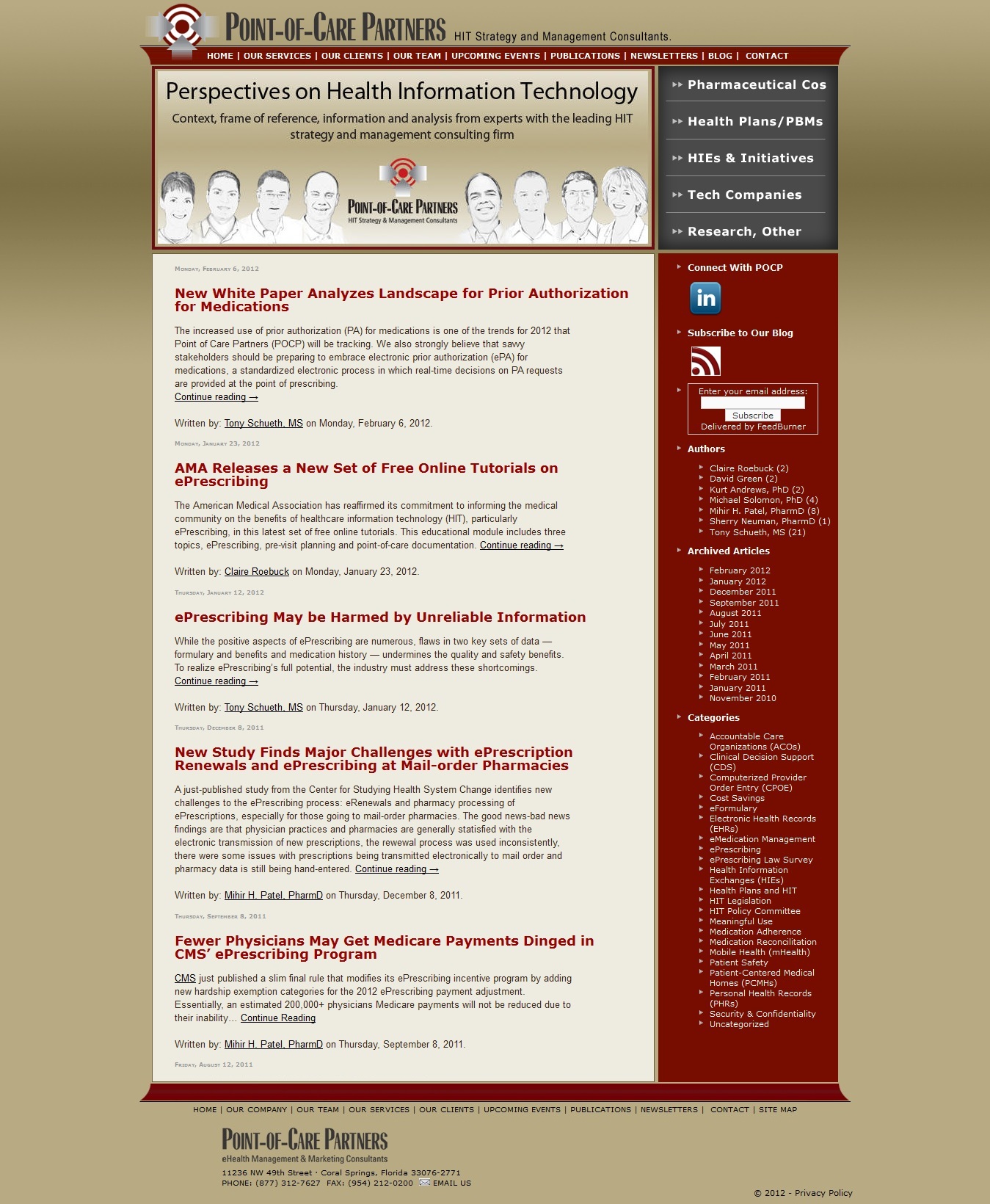 Point-of-Care Partners – Blog Design