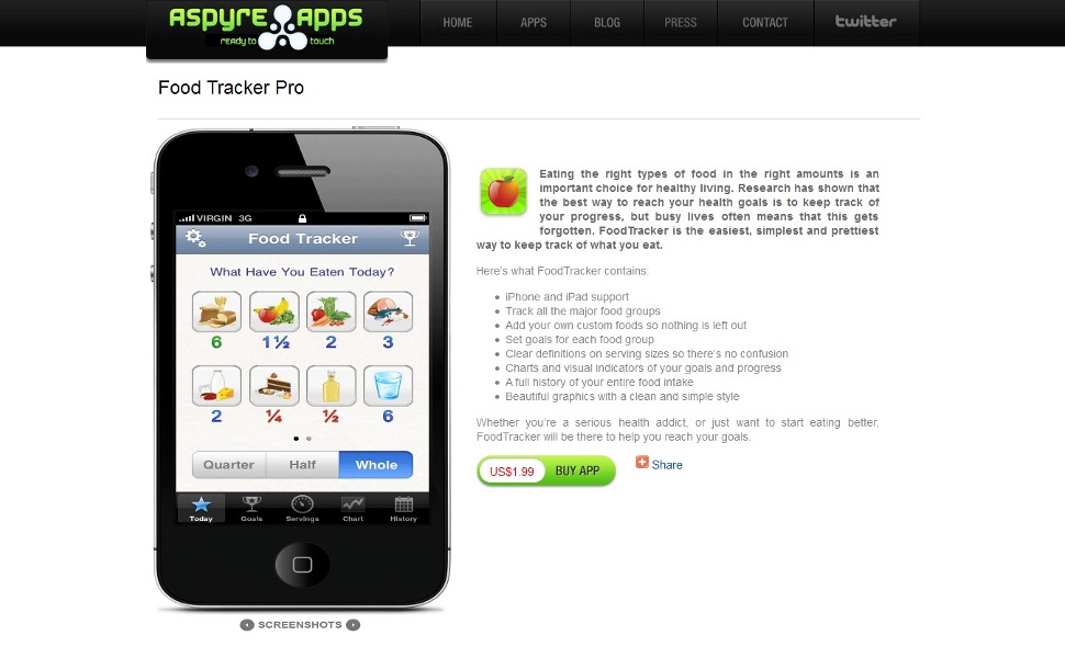Aspyre Apps – Product Page Design