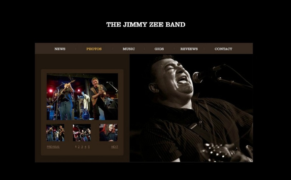 The Jimmy Zee Band – Flash Website Development