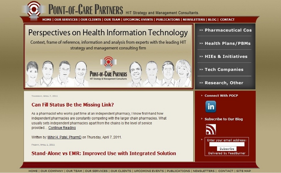 Point-of-Care Partners – Blog Design